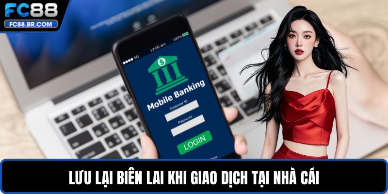 Lưu lại biên lai khi giao dịch tại nhà cái